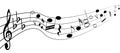 Music Notes on a Stave. EPS 10 Vector