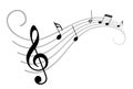 Music notes. Royalty Free Stock Photo