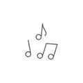 Music notes vector icon isolated on white background Royalty Free Stock Photo