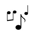 Music notes vector icons, isolated. Vector illustration Royalty Free Stock Photo