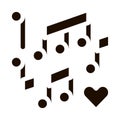 Music Notes Wedding Dance glyph icon