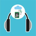 Music online cloud headphone mp3 earphones