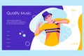 Music online landing page template