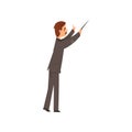 Music orchestra conductor vector Illustration on a white background Royalty Free Stock Photo