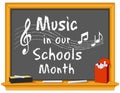 Music in Our Schools Month Blackboard Royalty Free Stock Photo