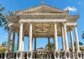 Music palette on Castelnuovo square, near Politeama Garibaldi theatre, used for outdoor concerts in Palermo, Italy Royalty Free Stock Photo