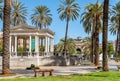 Music palette on Castelnuovo square, near Politeama Garibaldi theatre, used for outdoor concerts in Palermo, Italy Royalty Free Stock Photo