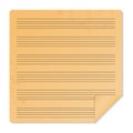 Music paper with bent corner