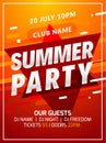 Music party poster background color abstract gradient flyer design. 3d modern summer dance club template