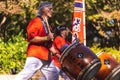 Music performers playing drums at the Fort Worth Japanese Gardens