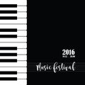 Music piano festival poster template. Royalty Free Stock Photo