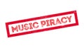 Music Piracy rubber stamp Royalty Free Stock Photo