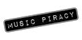 Music Piracy rubber stamp Royalty Free Stock Photo