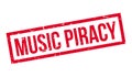 Music Piracy rubber stamp Royalty Free Stock Photo