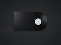 Music plate with blank cover package. 3d rendering