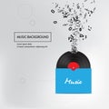 Music plate pack background. . Royalty Free Stock Photo