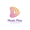Music play design element vector with creative concept idea Royalty Free Stock Photo