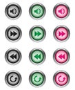 Music Buttons part 2/2 Royalty Free Stock Photo
