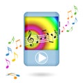 Music player dancing Royalty Free Stock Photo