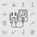 Music player icon. Detailed set of life style icons. Premium quality graphic design. One of the collection icons for websites, web Royalty Free Stock Photo