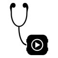 Music player icon, simple style Royalty Free Stock Photo