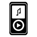 Music player icon, simple style Royalty Free Stock Photo