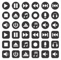 Music player icons