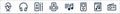 Music player interface line icons. linear set. quality vector line set such as radio, music book, playlist, speaker, speaker,