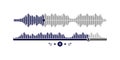 Music player user interface vector with play and pause button, progress bar Royalty Free Stock Photo