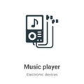 Music player vector icon on white background. Flat vector music player icon symbol sign from modern electronic devices collection Royalty Free Stock Photo