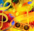 Music playing background Royalty Free Stock Photo