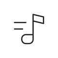 Music playlist icon Flat line illustration