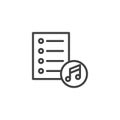 Music Playlist outline icon