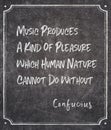 music pleasure Confucius quote