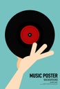 Music poster design template background vintage retro style Royalty Free Stock Photo