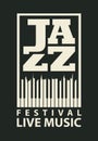 Music poster for a jazz festival with piano keys Royalty Free Stock Photo