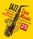 Music poster jazz festival Royalty Free Stock Photo
