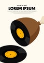 Music poster modern vintage retro style Royalty Free Stock Photo