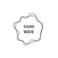Music poster vector abstract background with dynamic sound waves