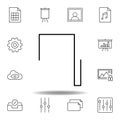 music pulse square wave outline icon. Detailed set of unigrid multimedia illustrations icons. Can be used for web, logo, mobile