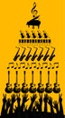 Music pyramid Royalty Free Stock Photo