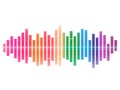 Music rainbow equalizer. Vector illustration for poster or card. Royalty Free Stock Photo