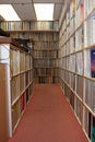 11 feb 2006 Music record shop interior with racks full of vintage vinyl records Royalty Free Stock Photo