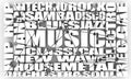 Music relative words cloud Royalty Free Stock Photo