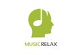 Music relax logo design template