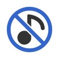 Music restriction icon Royalty Free Stock Photo