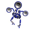 Music robot blue