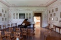 Piano music room Villa Pisani, Stra, Veneto, Italy Royalty Free Stock Photo