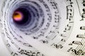 Music score as a cone Royalty Free Stock Photo