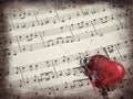 Music score & heart